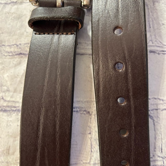 WILSONS THE LEATHER EXPERTS SOLID BRASS PELLE STUDIO ITALIAN LEATHER BELT 44 - Picture 3 of 9